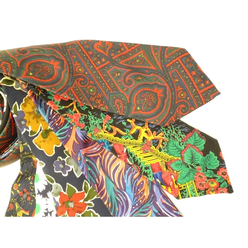 767 - 6 floral silk ties to include  Hilditch & Key, Prochownick, The White House and others  (6)