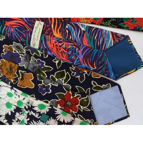 767 - 6 floral silk ties to include  Hilditch & Key, Prochownick, The White House and others  (6)