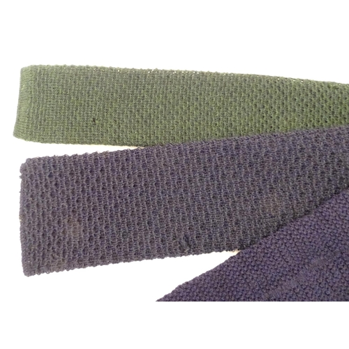 768 - 6 knitted navy, red and green ties from Dunhill of London,  New & Lingwood, Jaeger and others (6)