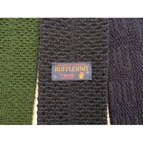 768 - 6 knitted navy, red and green ties from Dunhill of London,  New & Lingwood, Jaeger and others (6)