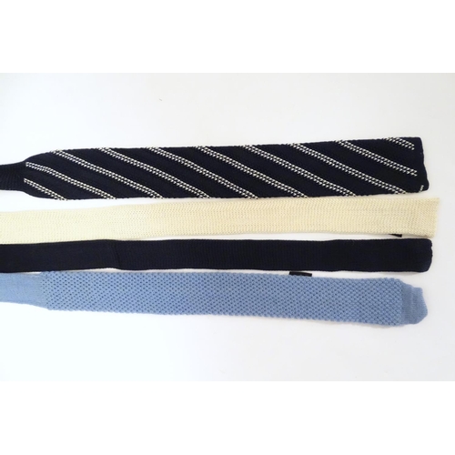 775 - 4 Knitted ties to include, 1 Ted Lapidus, Paris and 3 Pierre Cardin (4)