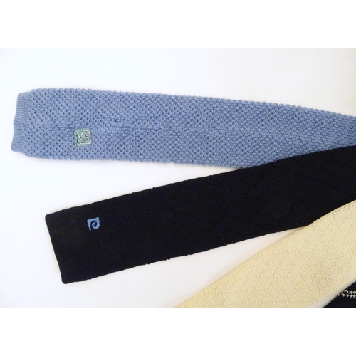 775 - 4 Knitted ties to include, 1 Ted Lapidus, Paris and 3 Pierre Cardin (4)