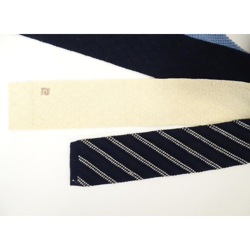 775 - 4 Knitted ties to include, 1 Ted Lapidus, Paris and 3 Pierre Cardin (4)