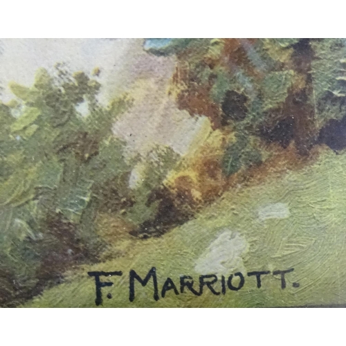 1681 - F. Marriott, Lithograph, Early view of Mentone, France, near the Italian border. Approx. 15