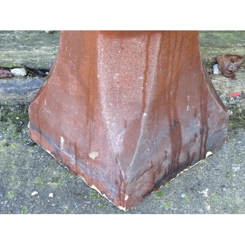 795 - Garden & Architectural, Salvage: a large Victorian salt glazed three ring louvre chimney pot, approx... 