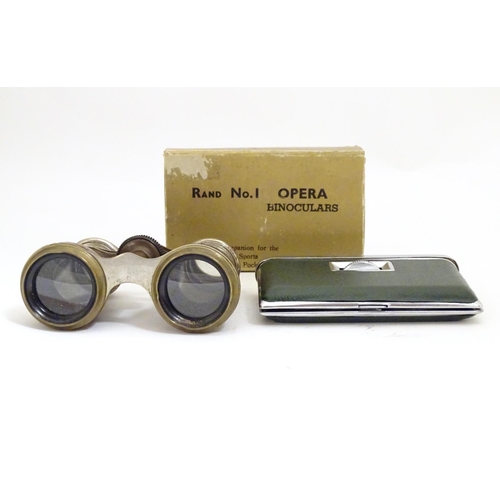 957 - Late 19th / early 20thC opera glasses, together with Rand No. 1 pocket size opera binoculars for the... 