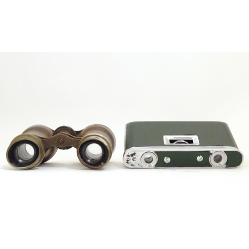 957 - Late 19th / early 20thC opera glasses, together with Rand No. 1 pocket size opera binoculars for the... 