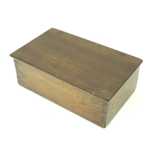 976 - A Georgian spice box, the sliding lid opening to reveal four sections within. The lid decorated with... 