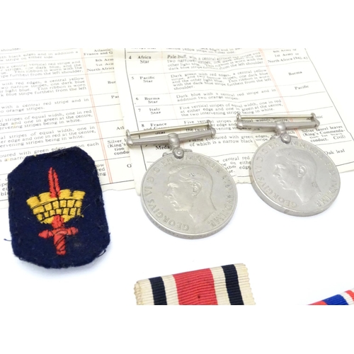 580 - Militaria, WW2 / WWII / World War 2: a collection of campaign medals, comprising Defence Medals (3),... 