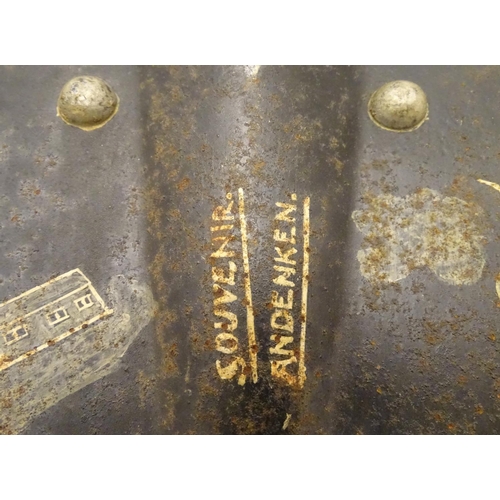 591 - Militaria, Second World War / World War II / WW2:

A decorated shovel blade, painted with the emblem... 