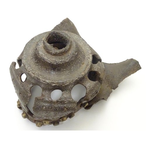 592 - Militaria : WW2 Crash site relic V2 Rocket combustion chamber

The partial combustion chamber of a V... 