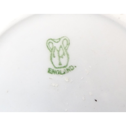 128 - Three Morley, Fox & Co. children's circus plates, comprising, A Piggie Back, with a circus figure ri... 