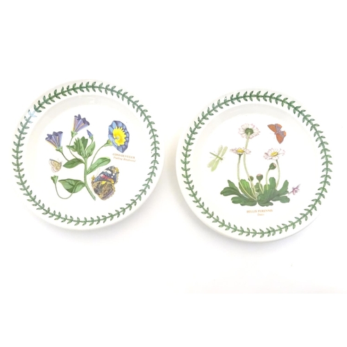 185 - Five items of Portmeirion wares comprising a large bowl, an oval serving plate, two dishes and a cer... 