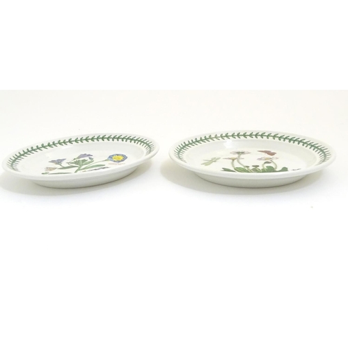 185 - Five items of Portmeirion wares comprising a large bowl, an oval serving plate, two dishes and a cer... 