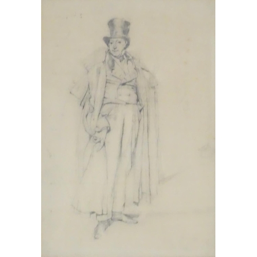 1705 - After Jean Auguste Dominique Ingres (1780-1867), French School, Pencil drawing, A full length portra... 