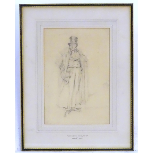 1705 - After Jean Auguste Dominique Ingres (1780-1867), French School, Pencil drawing, A full length portra... 