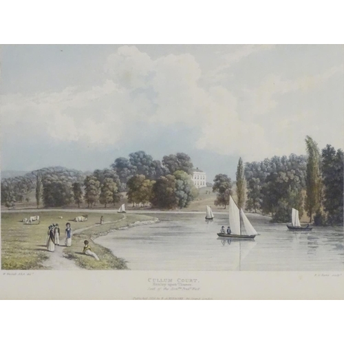 1752 - Richard Gilson Reeve after William Westall, Coloured print, Cullum Court, Henley Upon Thames, Seat o... 