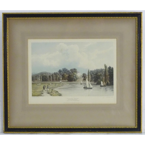 1752 - Richard Gilson Reeve after William Westall, Coloured print, Cullum Court, Henley Upon Thames, Seat o... 