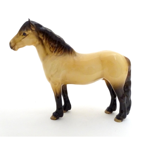 153 - A Beswick Highland dun pony / horse, model no. 1644, designed by Arthur Gredington. Marked under. Ap... 