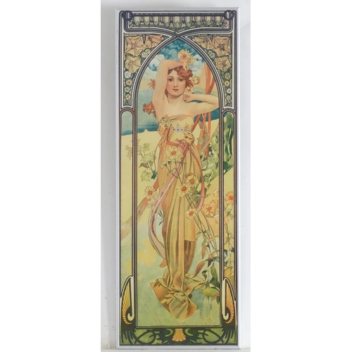 1734 - After Alphonse Mucha (1860-1939), Coloured print, Le Jour, from the Times of the Day series depictin... 