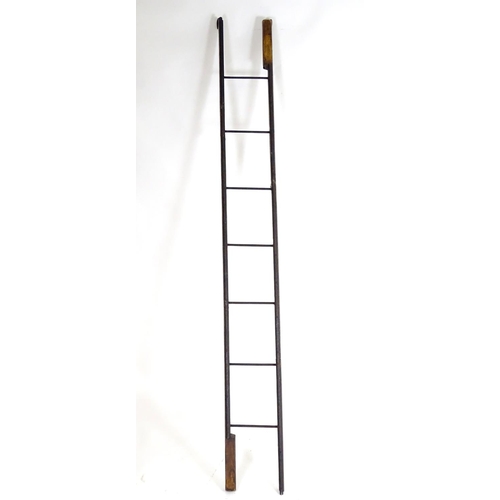 1536 - Garden & Architectural, Salvage: an 19thC Hodgkinson's Derby Patent folding portable ladder, in thre... 