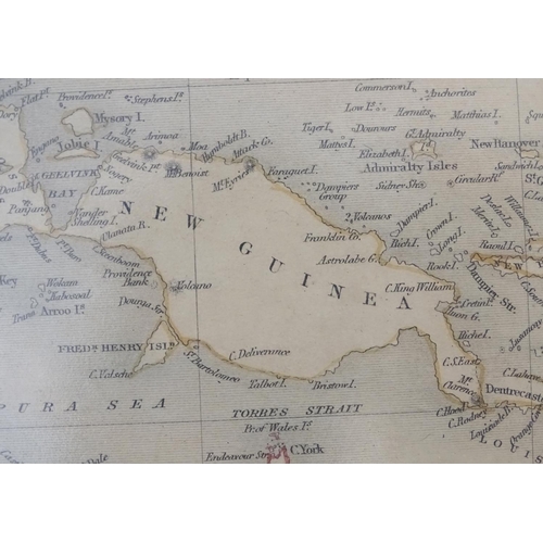 804 - Map: A 19thC engraved and hand coloured map after J. Rapkin depicting Malay Archipelago or East Indi... 