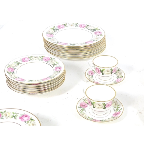 178 - A large quantity of Royal Worcester tea and dinner wares in the pattern Royal Garden - Elgar, compri... 