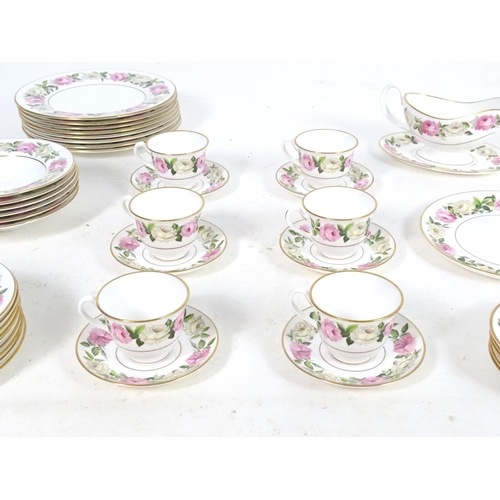 178 - A large quantity of Royal Worcester tea and dinner wares in the pattern Royal Garden - Elgar, compri... 