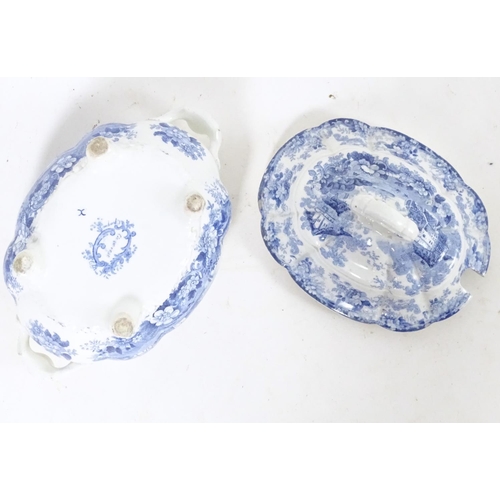 179 - A large quantity of assorted blue and white wares to include Wedgwood Willow pattern teapot, a Wedgw... 