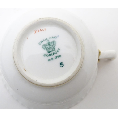 182 - A large quantity of 19thC and later assorted cups and saucers to include Copeland Garrett with hand ... 