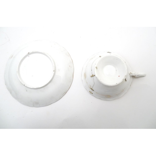 182 - A large quantity of 19thC and later assorted cups and saucers to include Copeland Garrett with hand ... 