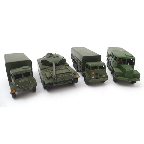 Toys: A quantity of Dinky Toys die cast scale model military