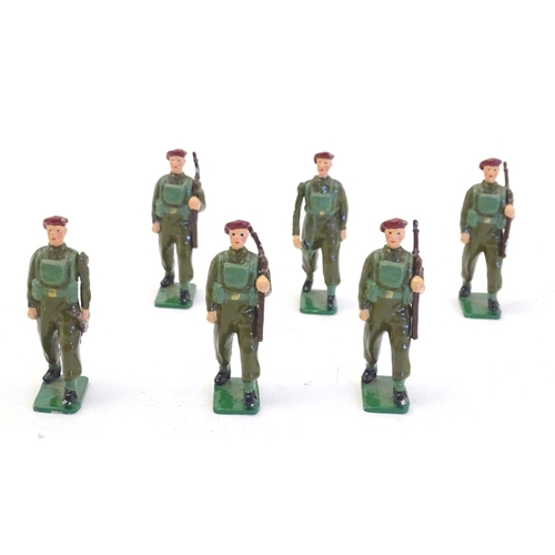 1288 - Toys: Six hand painted RAF Regiment toy soldiers by Little John Miniatures. Contained within origina... 