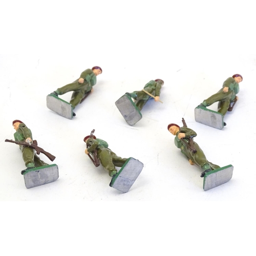 1288 - Toys: Six hand painted RAF Regiment toy soldiers by Little John Miniatures. Contained within origina... 