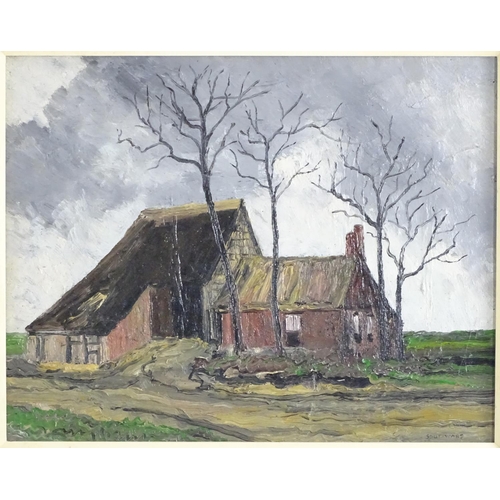 1563 - Vernon Southward (1913-1981), Oil on canvas, A Flemish Farm. Signed lower right and gallery label ve... 