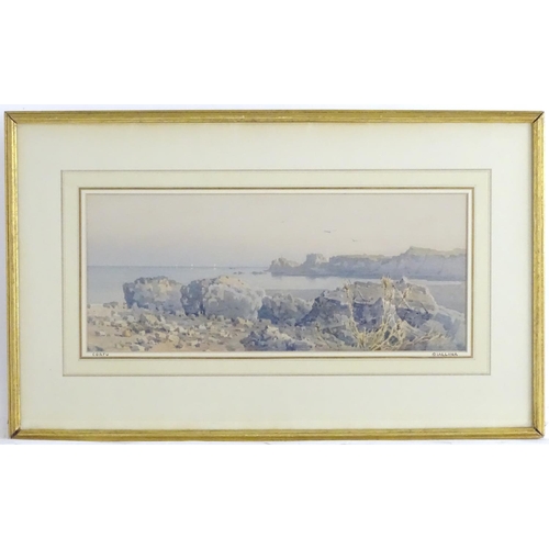 1673 - Angelos Giallinas (1857-1939), Greek / Italian School, Watercolour, Corfu coastline view. Ascribed t... 