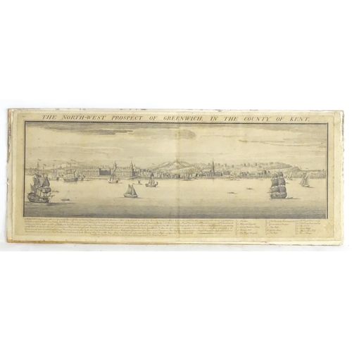 1725 - After Samuel and Nathaniel Buck, XVIII, Etching and engraving, The North-West Prospect of Greenwich,... 