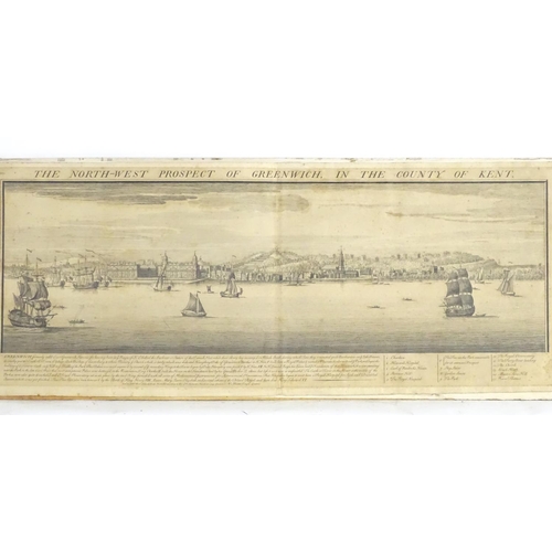 1725 - After Samuel and Nathaniel Buck, XVIII, Etching and engraving, The North-West Prospect of Greenwich,... 