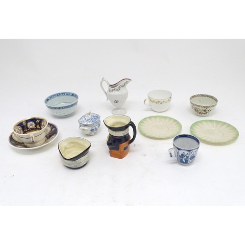 154 - A quantity of assorted ceramics, to include a Chinese blue and white rice bowl, a Chinese blue and w... 