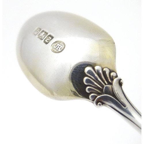 419 - A silver teaspoon, the handle decorated with tall ship / galleon. Hallmarked Sheffield 1892 maker Jo... 