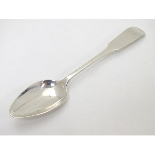 451 - A Scottish silver fiddle pattern teaspoon, hallmarked Edinburgh 1809 maker Zeigler . 5 1/2