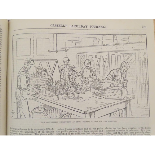 692 - Book: Cassell's Saturday Journal, number 6, April - September 1888, a bound volume containing weekly... 