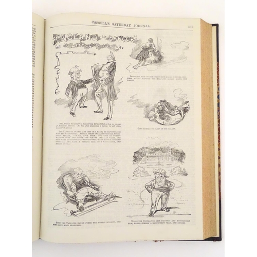 692 - Book: Cassell's Saturday Journal, number 6, April - September 1888, a bound volume containing weekly... 