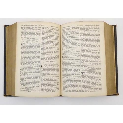 693 - Book: The Holy Bible, King James version, pub. Oxford University Press, 1852. The leather cover with... 