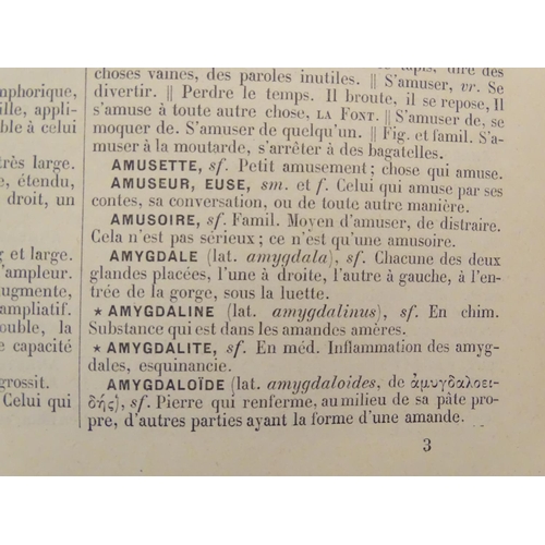 697 - Book: Dictionnaire de la Langue Francaise, A. Beaujean, pub. Librairie Hachette et Cie, 1895