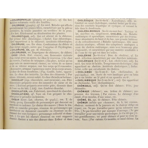 697 - Book: Dictionnaire de la Langue Francaise, A. Beaujean, pub. Librairie Hachette et Cie, 1895