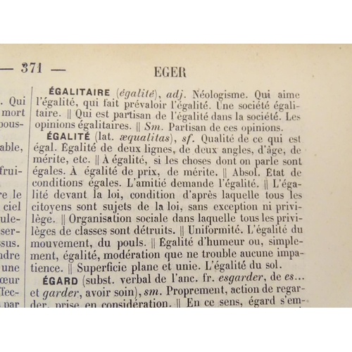 697 - Book: Dictionnaire de la Langue Francaise, A. Beaujean, pub. Librairie Hachette et Cie, 1895