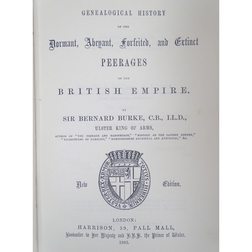 705 - Books: Burke's Genealogical and Heraldic History of the Peerage, Baronetage and Knightage, edited by... 