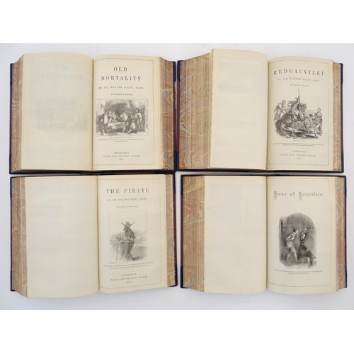 717 - Books: The Waverley Novels, by Sir Walter Scott, pub. Adam and Charles Black, Edinburgh 1877, in fou... 