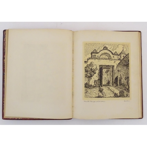 737 - Book: Quito Monumental Folk-Lore por Roura Oxandaberro 1928 1929, a folio containing two volumes of ... 